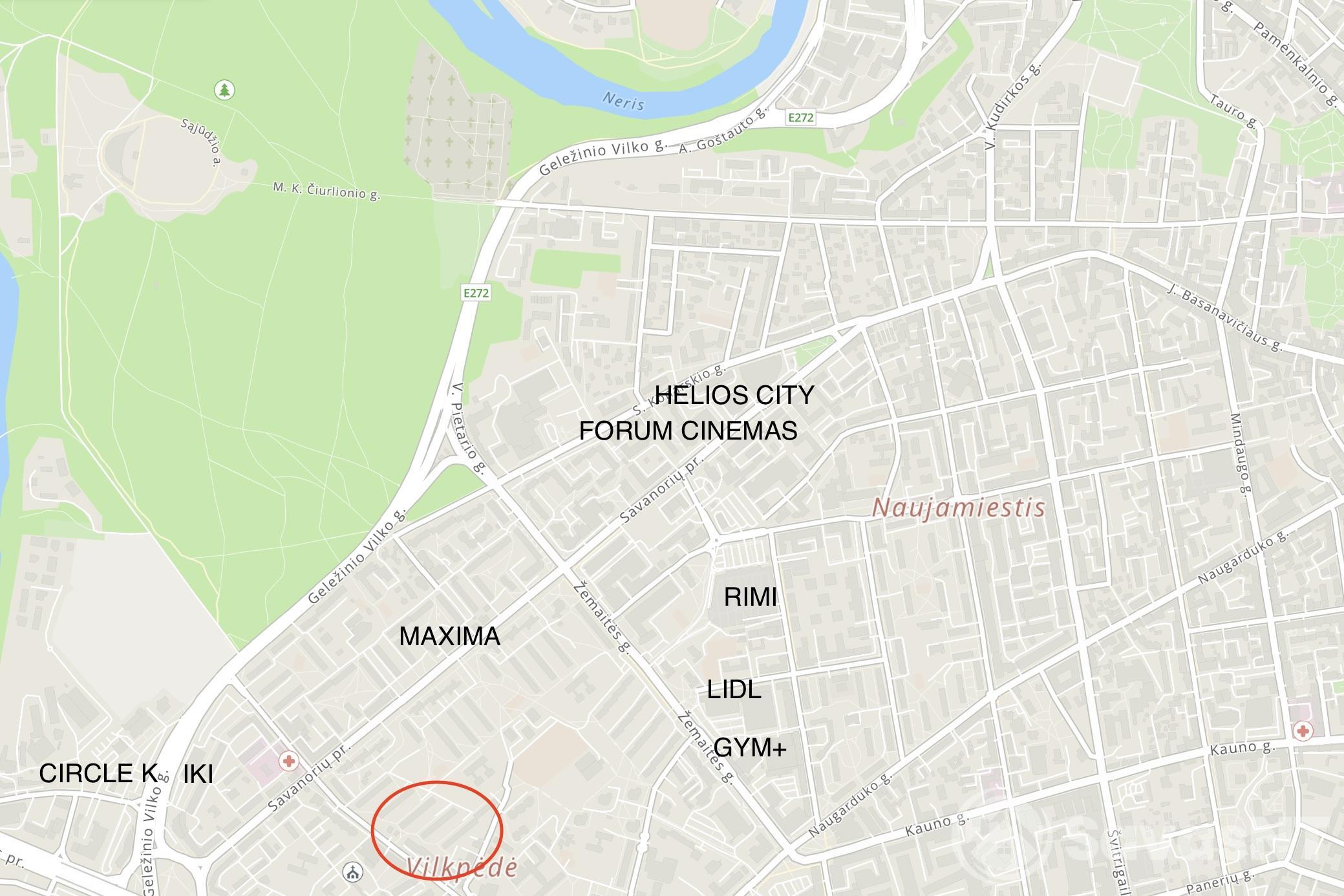 Nuomojamas 1 kambario butas Gerosios Vilties g.