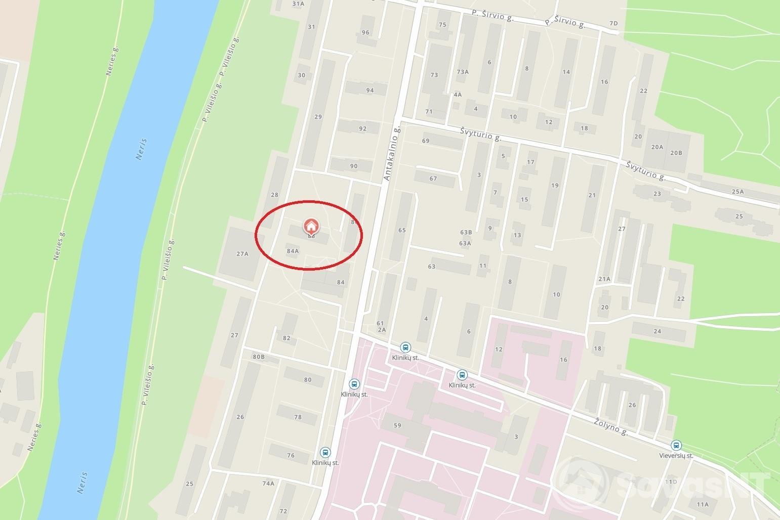 Antakalnio gatvėje, Antakalnyje, nuomojamas studio tipo butas