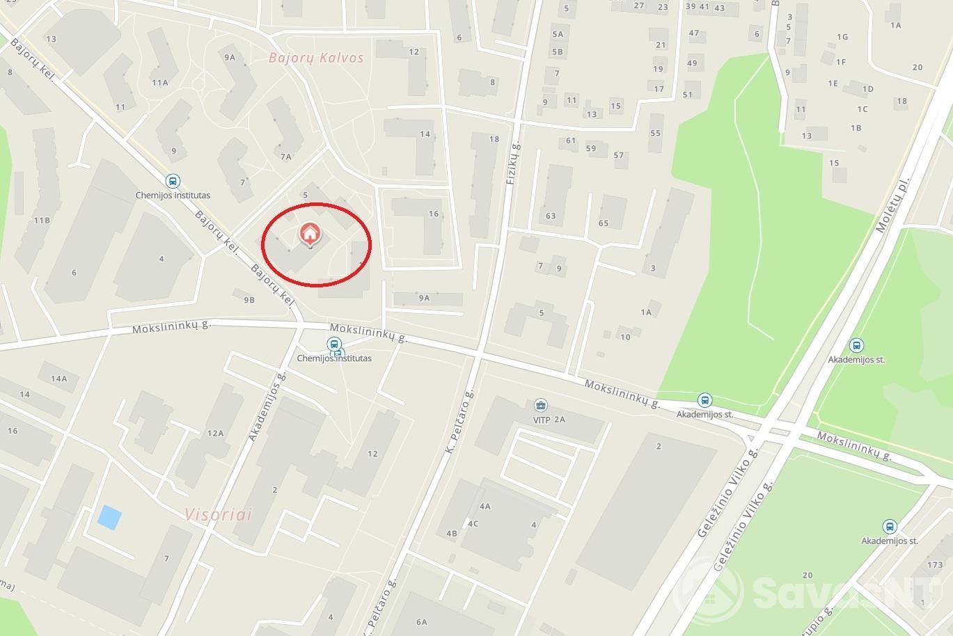 Trijų kambarių butas nuomai Bajorų kelias