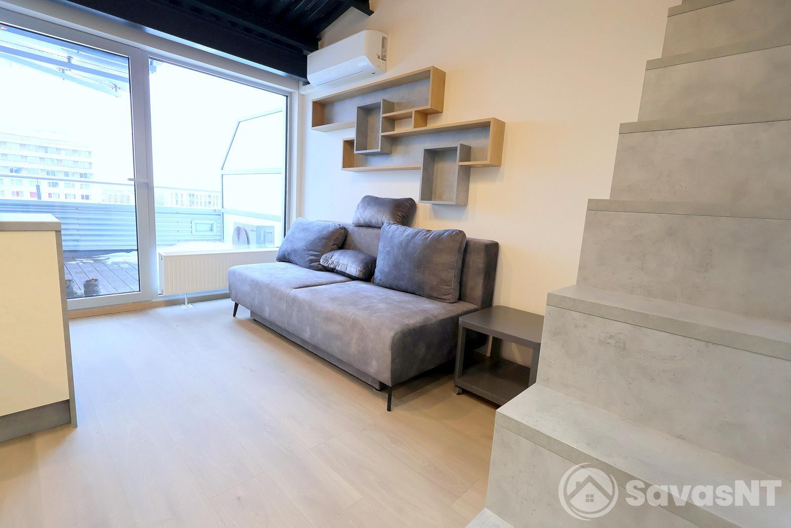 Naujamiestyje, Muitinės g. nuomojamas naujai įrengtas vieno kambario butas - LOFTAS