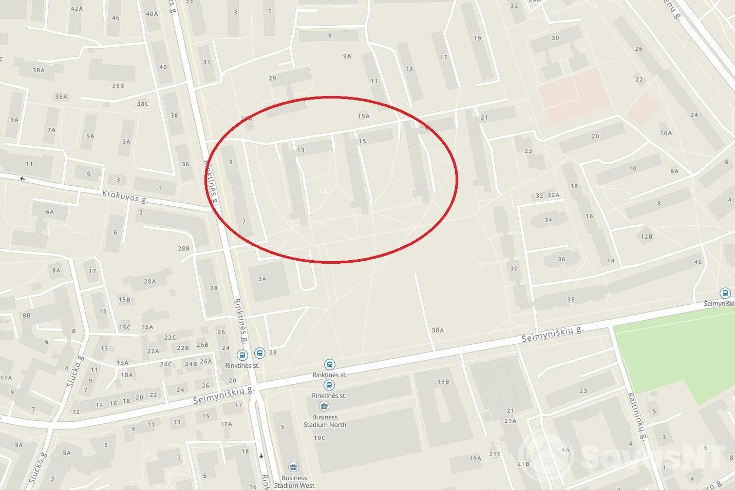 Trijų kambarių buto nuoma Rinktinės g.