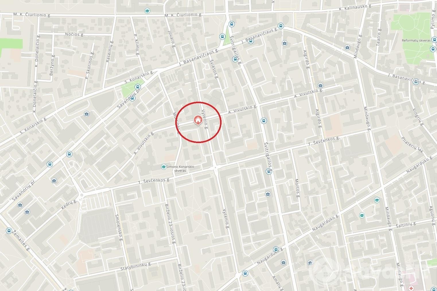 Nuomojamas TRIJŲ ATSKIRŲ kambarių butas A. Vivulskio g.