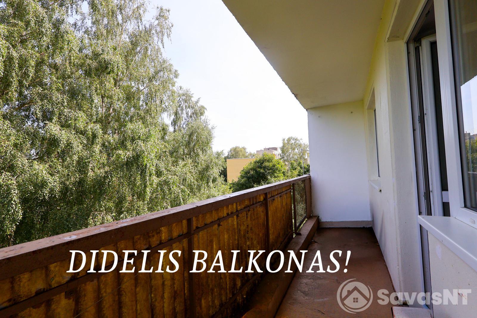 Žirmūnuose, Žirmūnų g. nuomojamas vieno kambario butas su dideliu balkonu