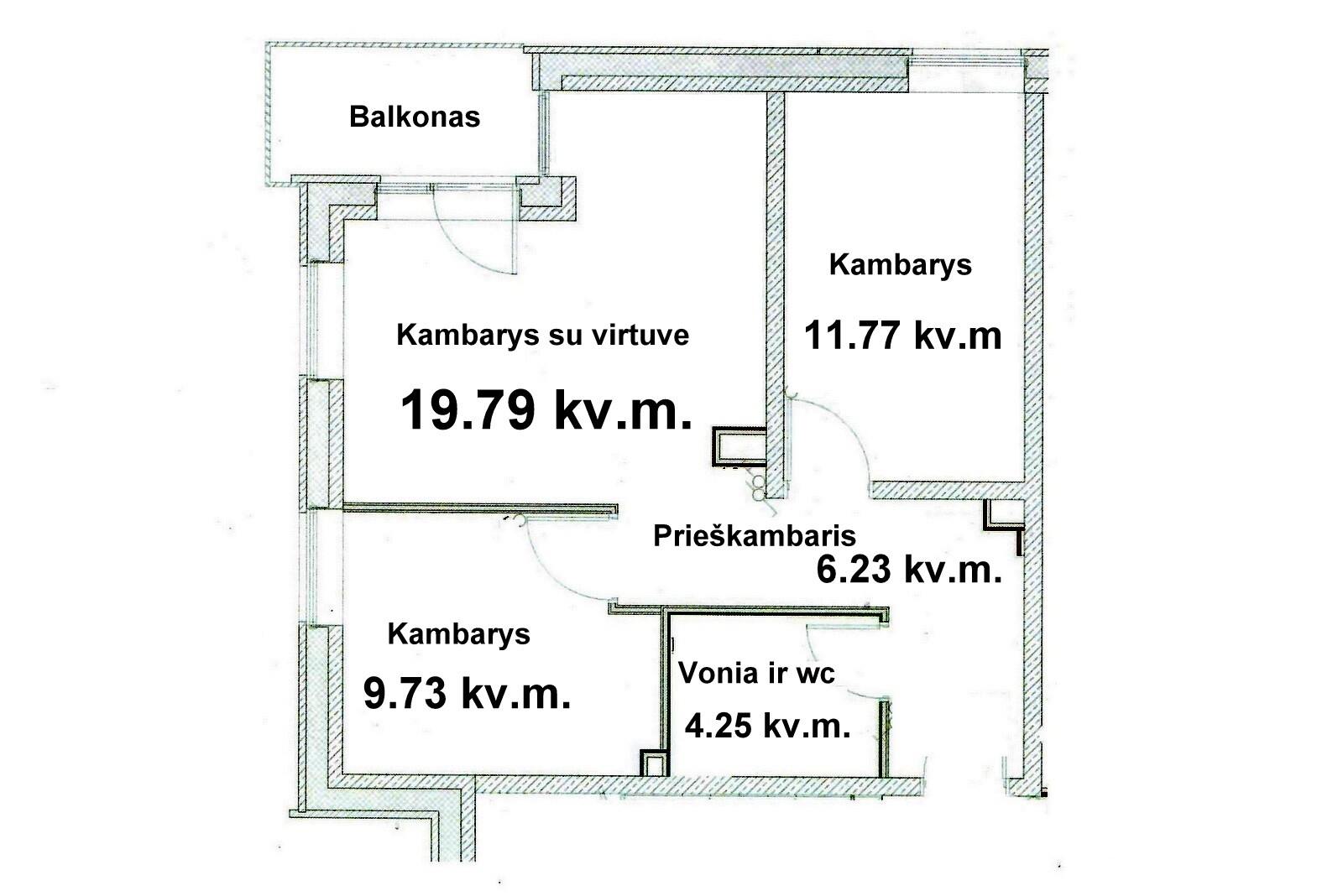 3 ATSKIRŲ kambarių butas Jomanto Parke Baltupiuose