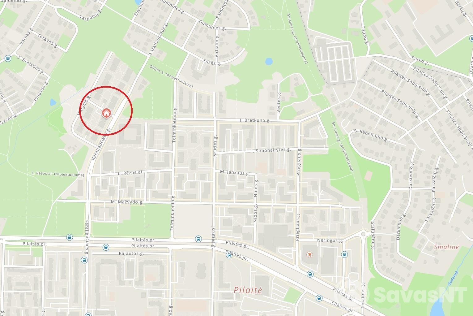 Pilaitėje Vyšnių projekte J. Bertkūno g. parduodamas vieno kambario butas su TERASA