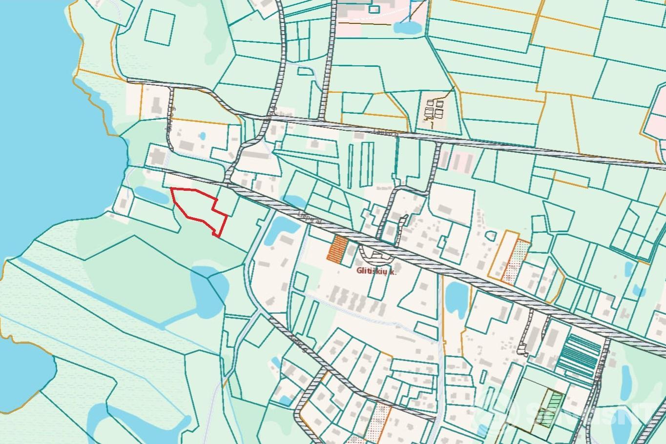 Vilniaus rajone, Glitiškių k., parduodamas 59 arų žemės ūkio paskirties sklypas