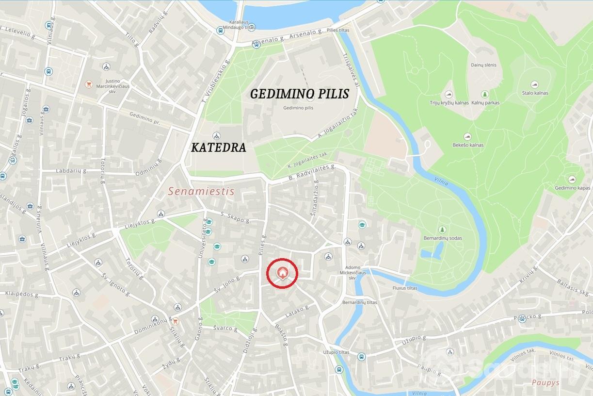 Pačiame Vilniaus miesto senamiestyje, Literatų gatvėje, parduodamas dviejų kambarių butas