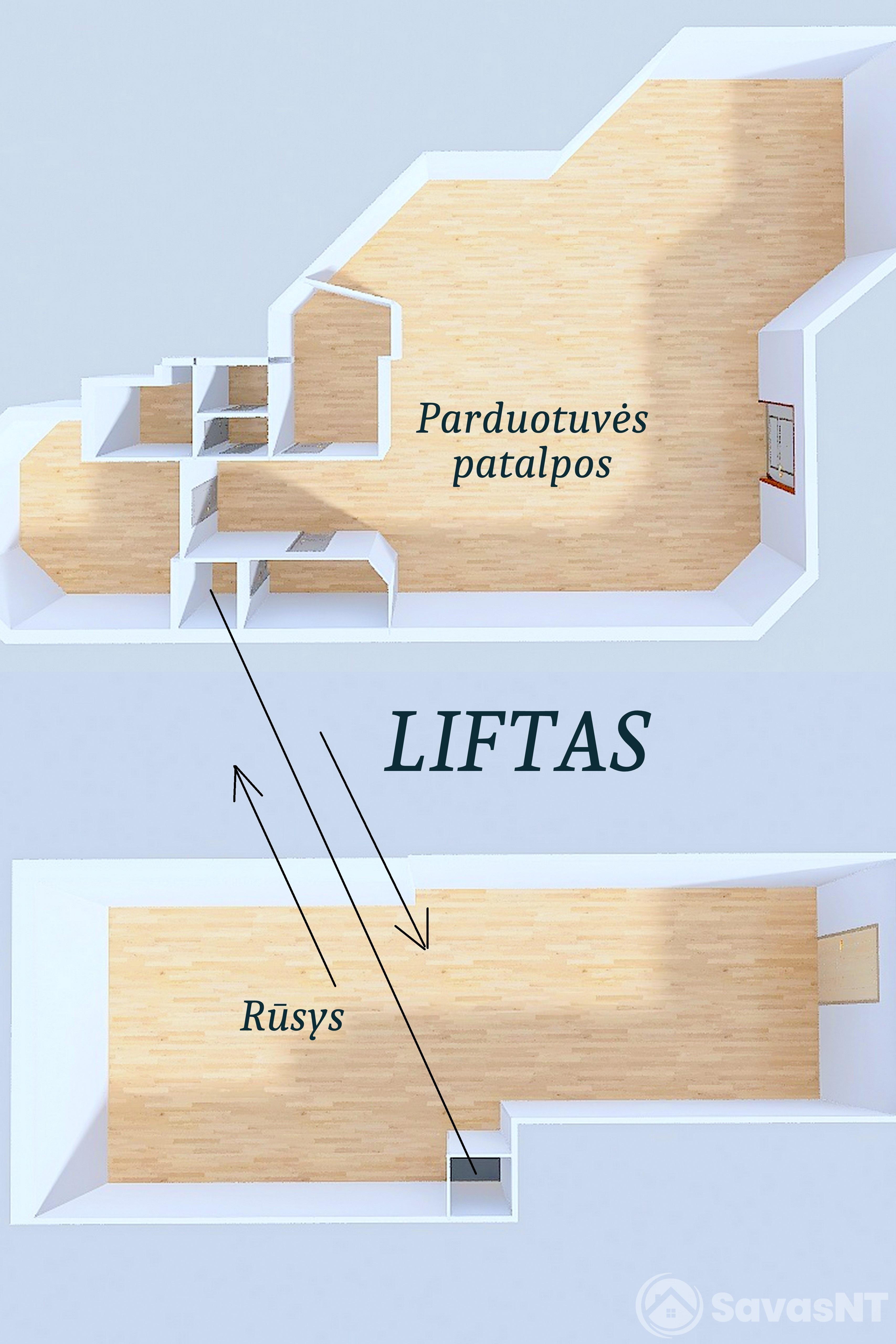 Konstitucijos prospekte, Šnipiškėse, nuomojama 302,10 kv.m. PARDUOTUVĖ  225,99 kv.m. SU PRIKLAUSANČIU SAUSU RŪSIU 76,11 kv.m.