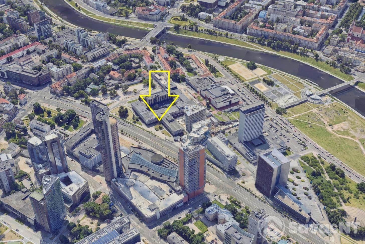 Konstitucijos prospekte, Šnipiškėse, nuomojama 302,10 kv.m. PARDUOTUVĖ  225,99 kv.m. SU PRIKLAUSANČIU SAUSU RŪSIU 76,11 kv.m.