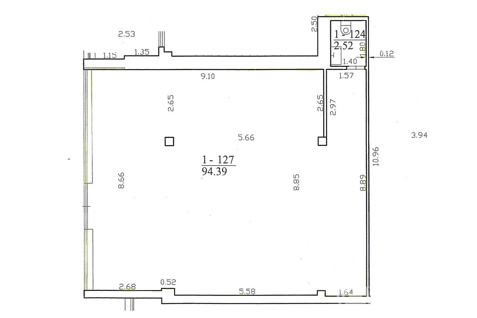 Konstitucijos prospekte PIRMAME AUKŠTE, SU ATSKIRU ĮĖJIMU nuomojamos 96,91 kv.m. patalpos