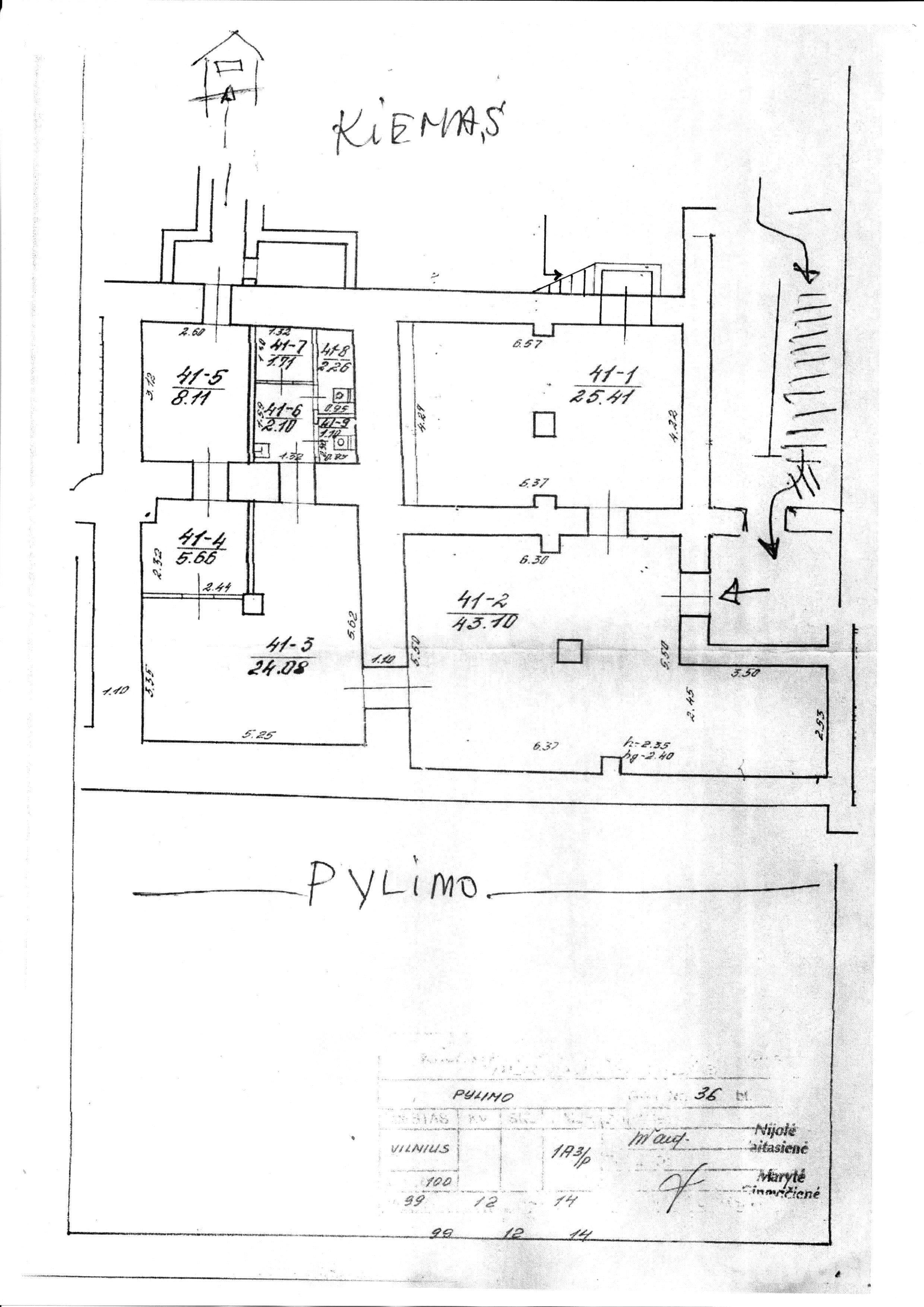 Pylimo g. 36  parduodamos patalpos