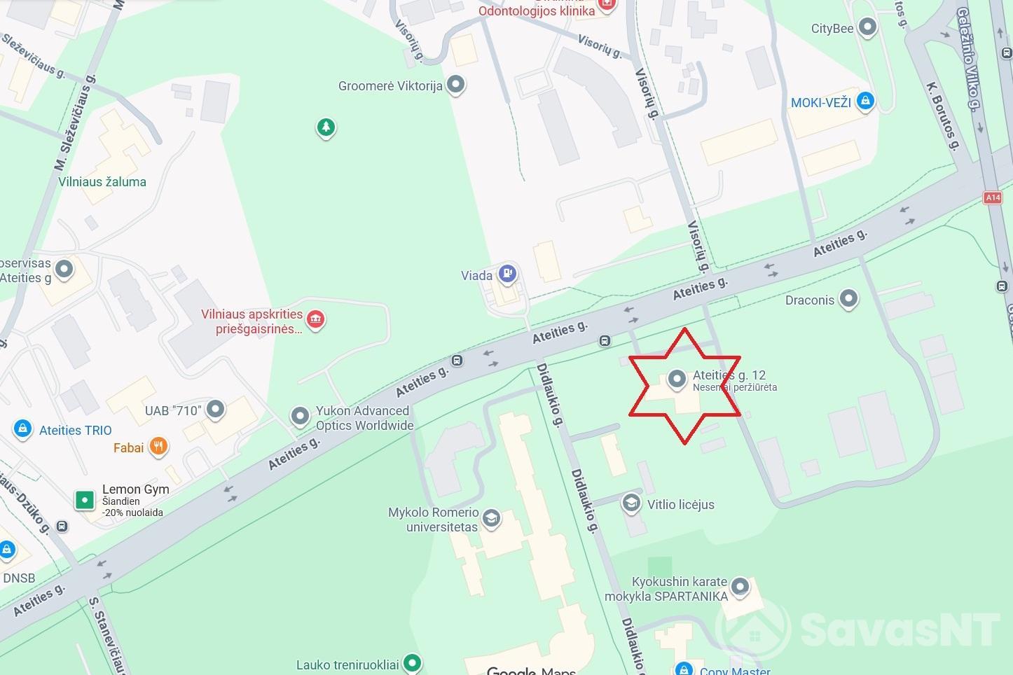 Ateities g.12 , Vilniuje, išnuomojamos 150 kv.m. ploto patalpos