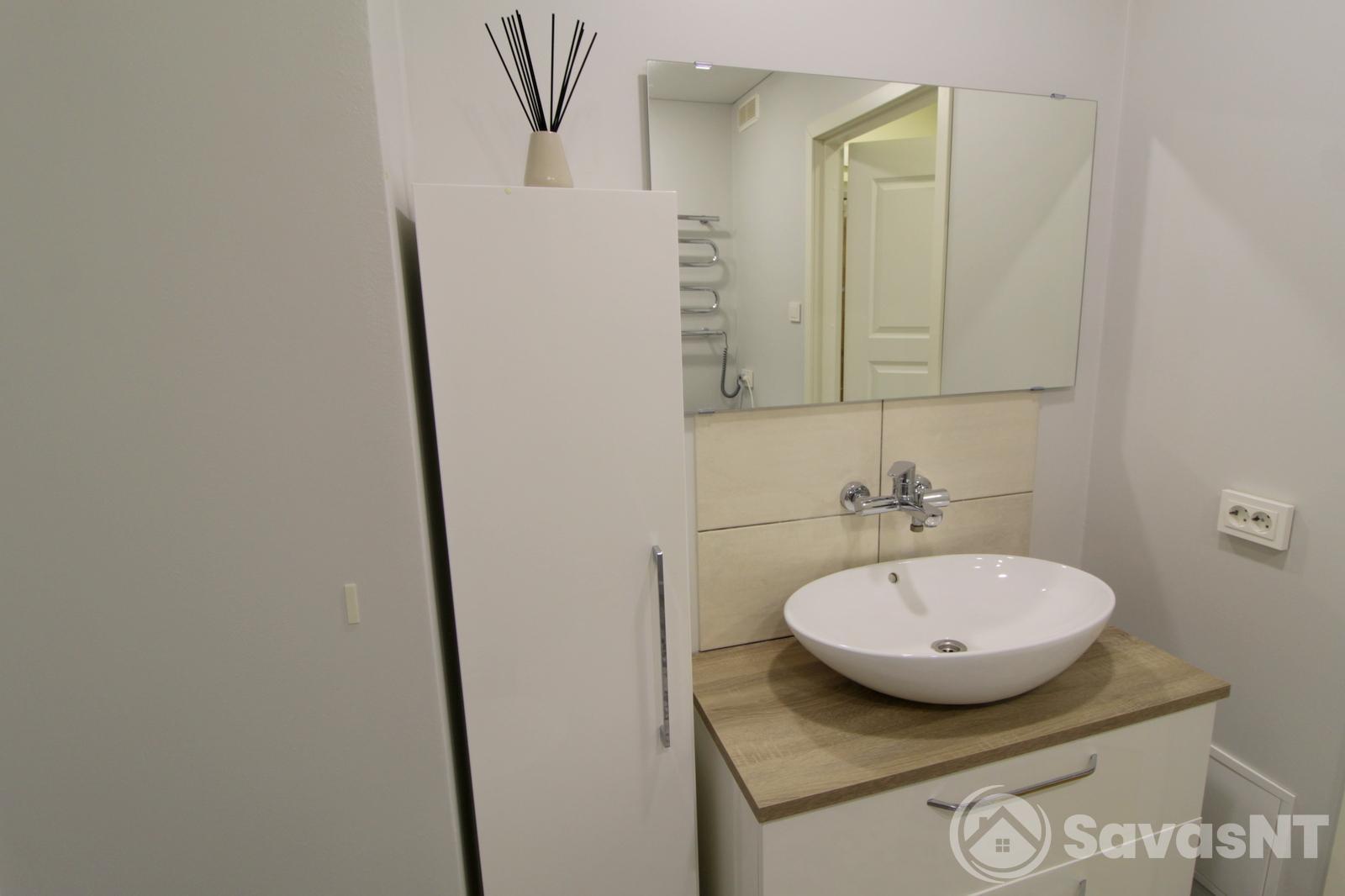 Verkiuose, NAUJOS STATYBOS NAME išnuomojamas erdvus ir jaukus, KOKYBIŠKAI ĮRENGTAS  1  kambario 30 kv.m. butas