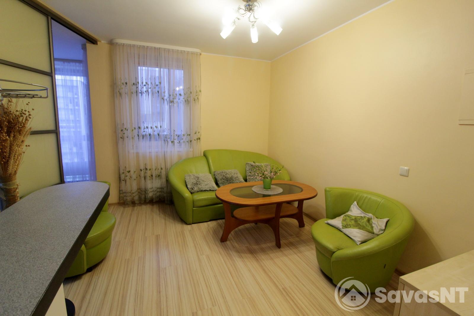 Nuomojamas 1 kambario 35,91 kv.m. butas Pašilaičiuose Perkūnkiemio g su SANDĖLIUKU